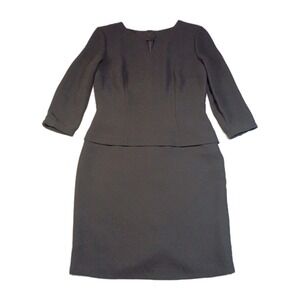 Maggy London Women's Sheath Dress Knee Length Size 6 Lined Business Office Black